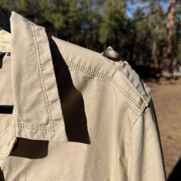 EUC Eddie Bauer Khaki Utility Jacket Size XL - Picture 4 of 6